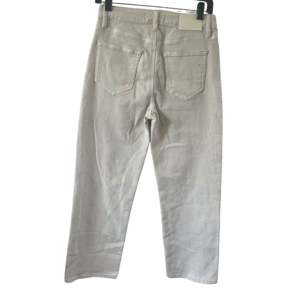 HIDDEN Brand Jean Cream Denim Women 27  High Waist Wide Leg crop *flaw